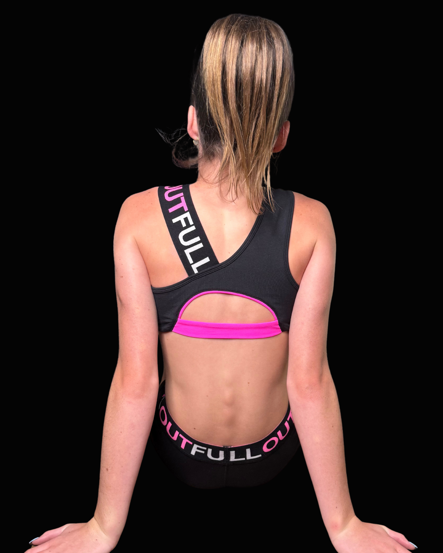 Grit Bra - Black with Hot Pink