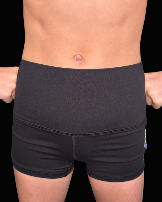 Flex Short - Black with Purple