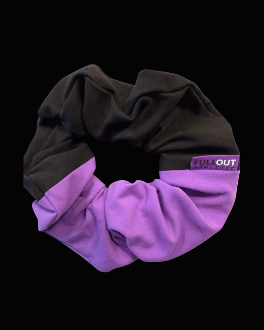 Purple & Black Scrunchie