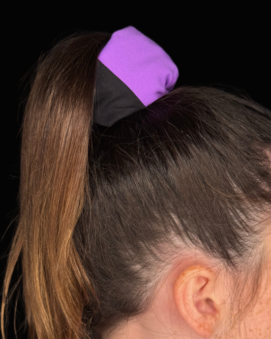 Purple & Black Scrunchie