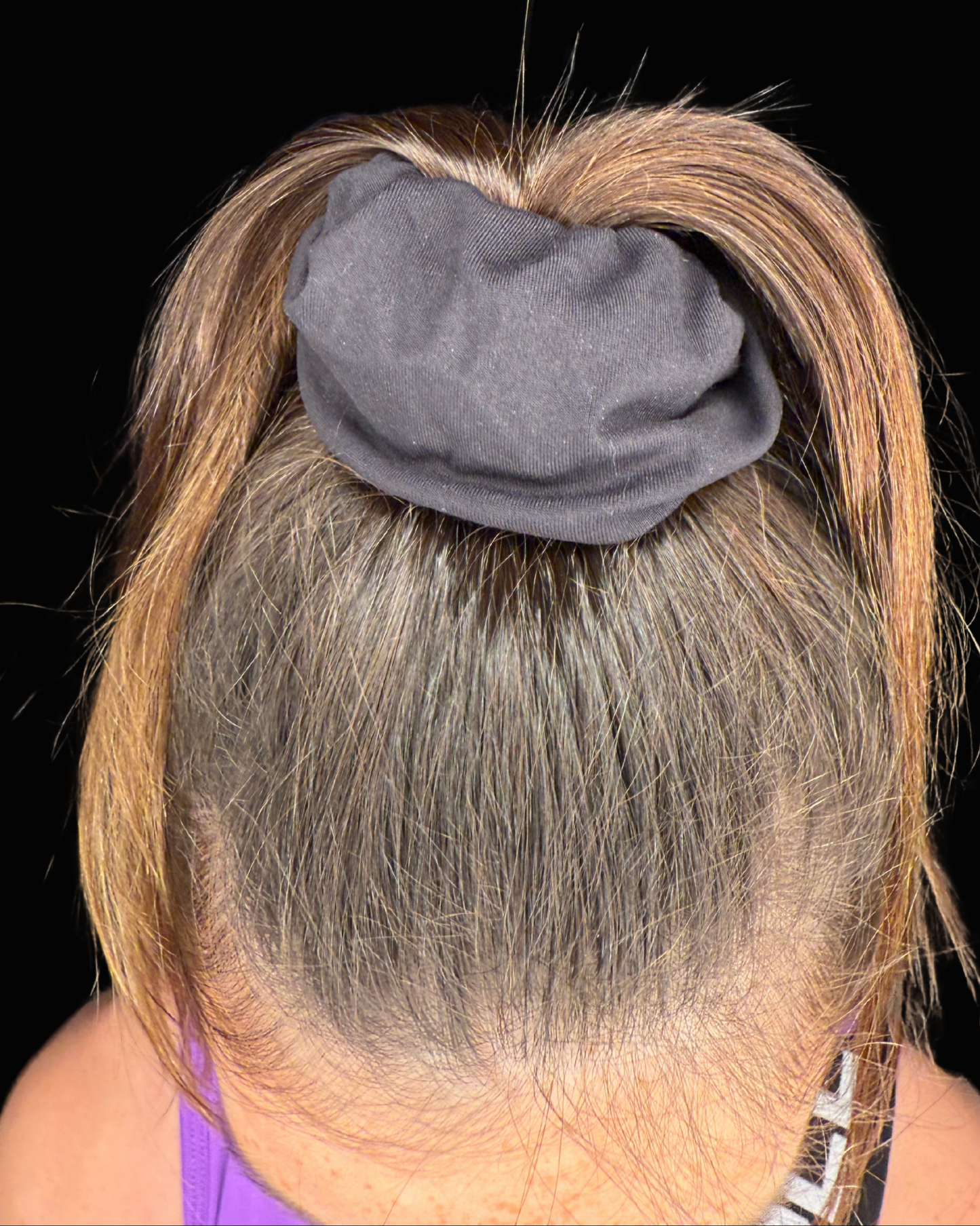 Purple & Black Scrunchie