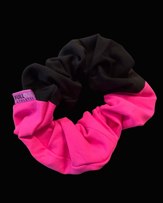 Hot Pink & Black Scrunchie
