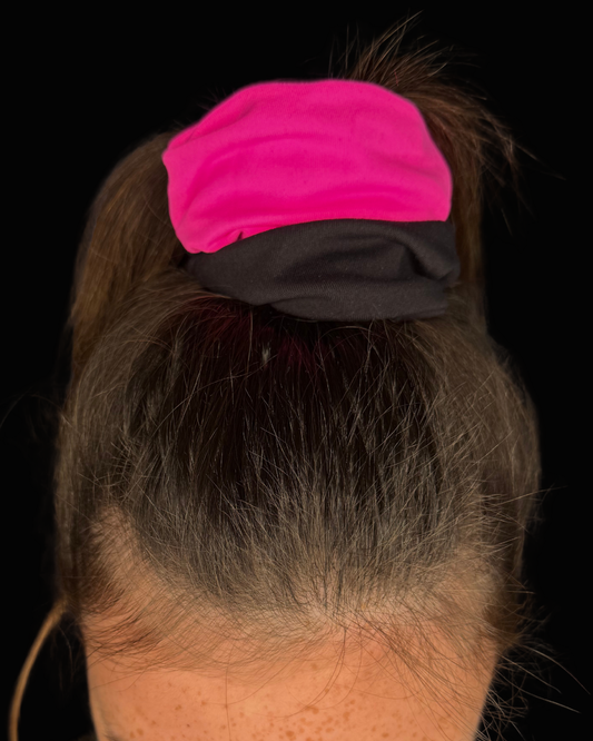 Hot Pink & Black Scrunchie