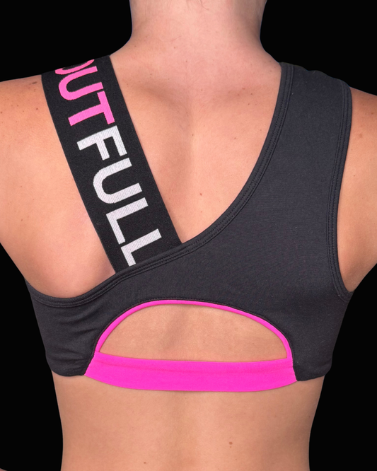 Grit Bra - Black with Hot Pink