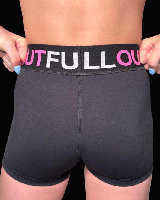 Grit Short - Black with Hot Pink