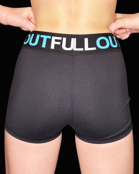 Edge Short - Black with Teal